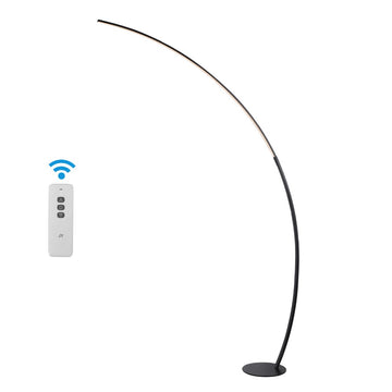 Enzo 68" Contemporary Minimalist Metal Arc Dimmable Integrated LED Floor Lamp - JONATHAN Y